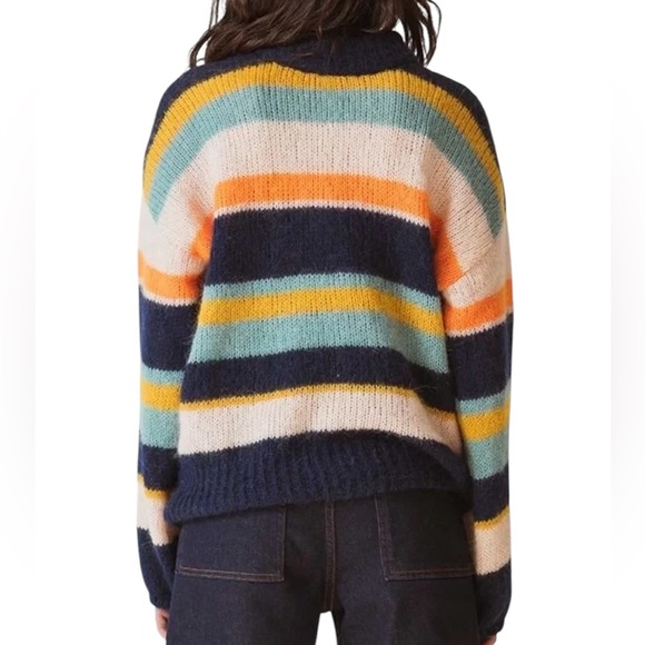 NWT SKFK Alpaca Wool Blend Striped Multicolor Aitza Sweater EU 34 | US 2 - Picture 3 of 15